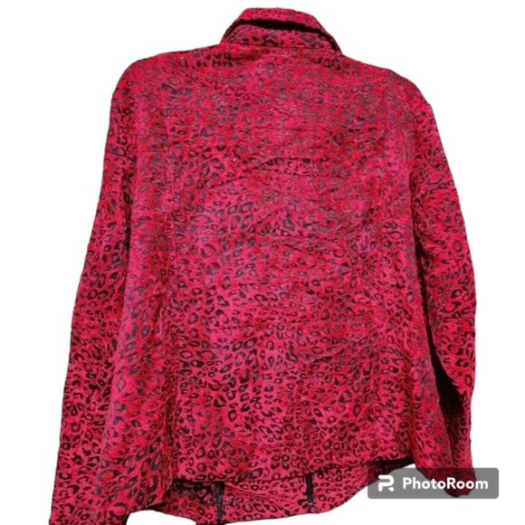 Molly & Max Red Leopard Print Jacket Size 2X - Picture 5 of 8